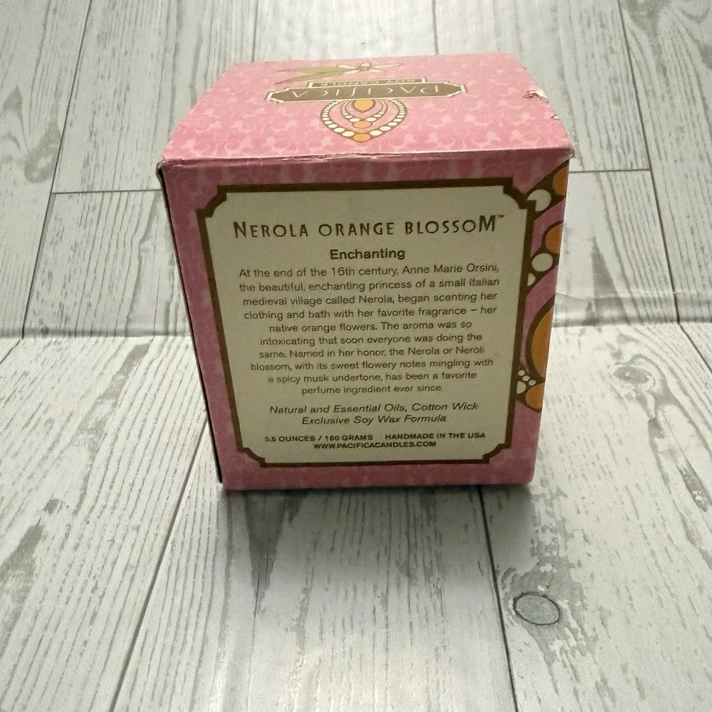 Pacifica Nerola‎ Orange Blossom Soy Candle 5.5 oz Glass NIB Discontinued